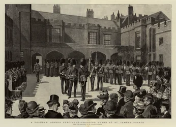 Een Populair Londens Schouwspel, wisseling van de wacht bij St James